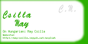 csilla may business card